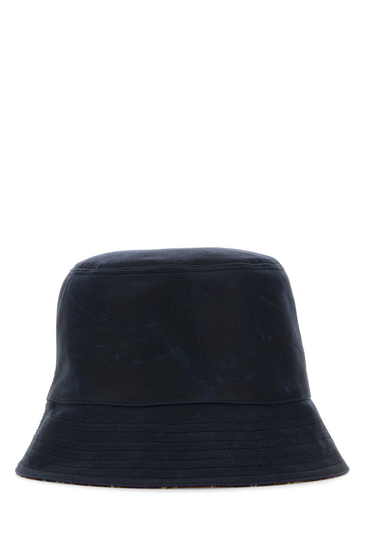 LOEWE REVERSIBLE BUCKET HAT For Men Exterior: 100% Cotton Lining: 58% Wool 42% Cotton