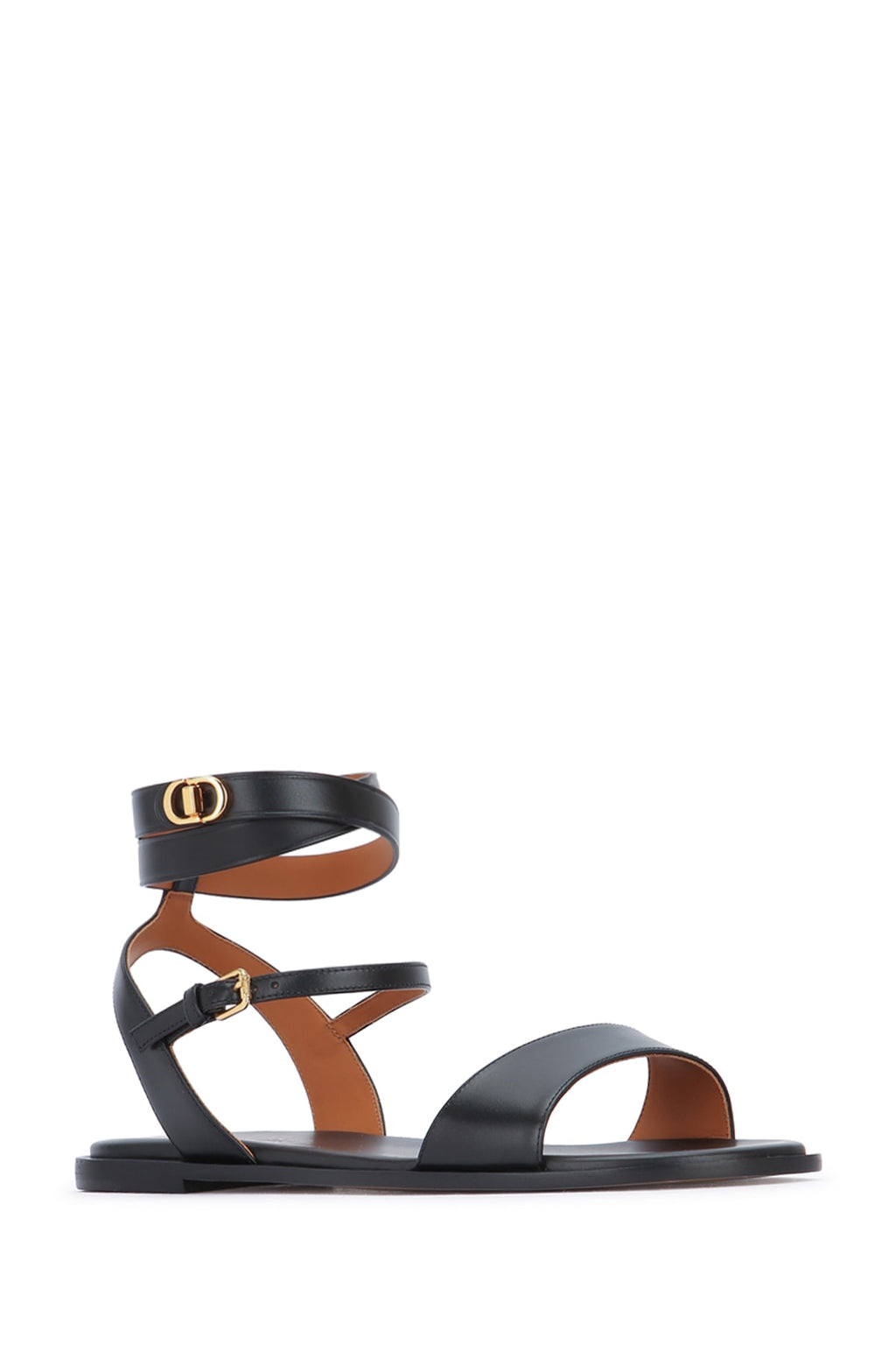 CHRISTIAN DIOR SANDALO INCROCIO CD CAVIGLIA For Women 100% LEATHER / SOLE: CALF