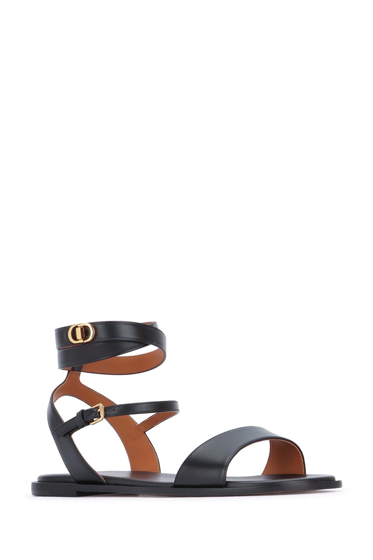 CHRISTIAN DIOR SANDALO INCROCIO CD CAVIGLIA For Women 100% LEATHER / SOLE: CALF