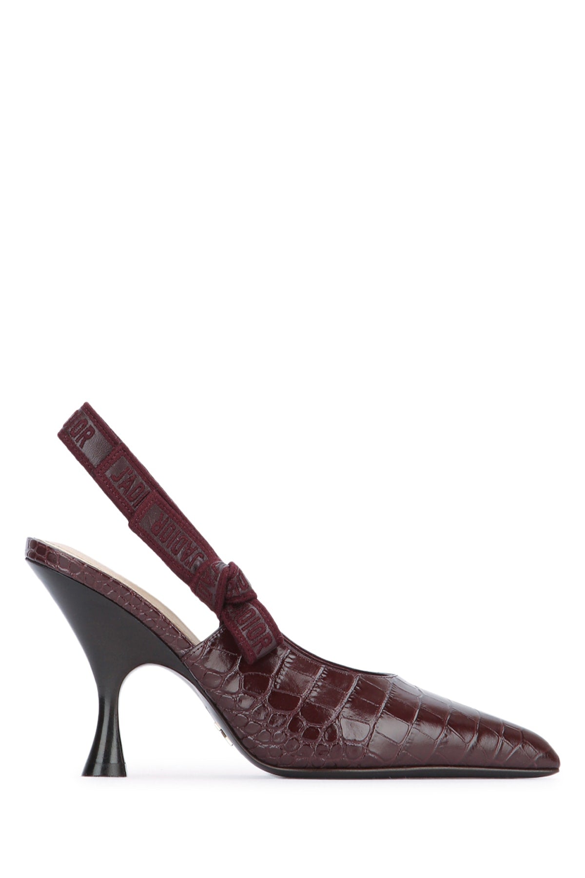 CHRISTIAN DIOR JADIOR CROCO BORDEAUX For Women 100% LEATHER / SOLE: CALF