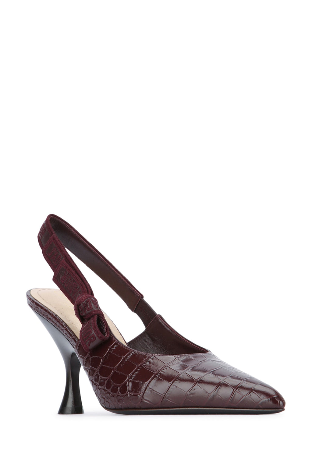 CHRISTIAN DIOR JADIOR CROCO BORDEAUX For Women 100% LEATHER / SOLE: CALF