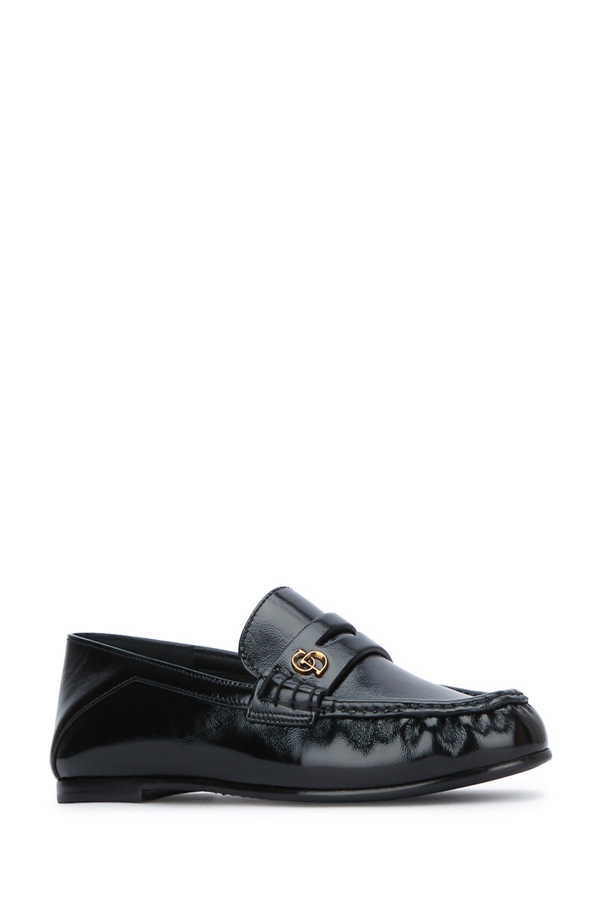 CHRISTIAN DIOR MOCASSINO NERO LUCIDO LOGO NUOVO For Women 