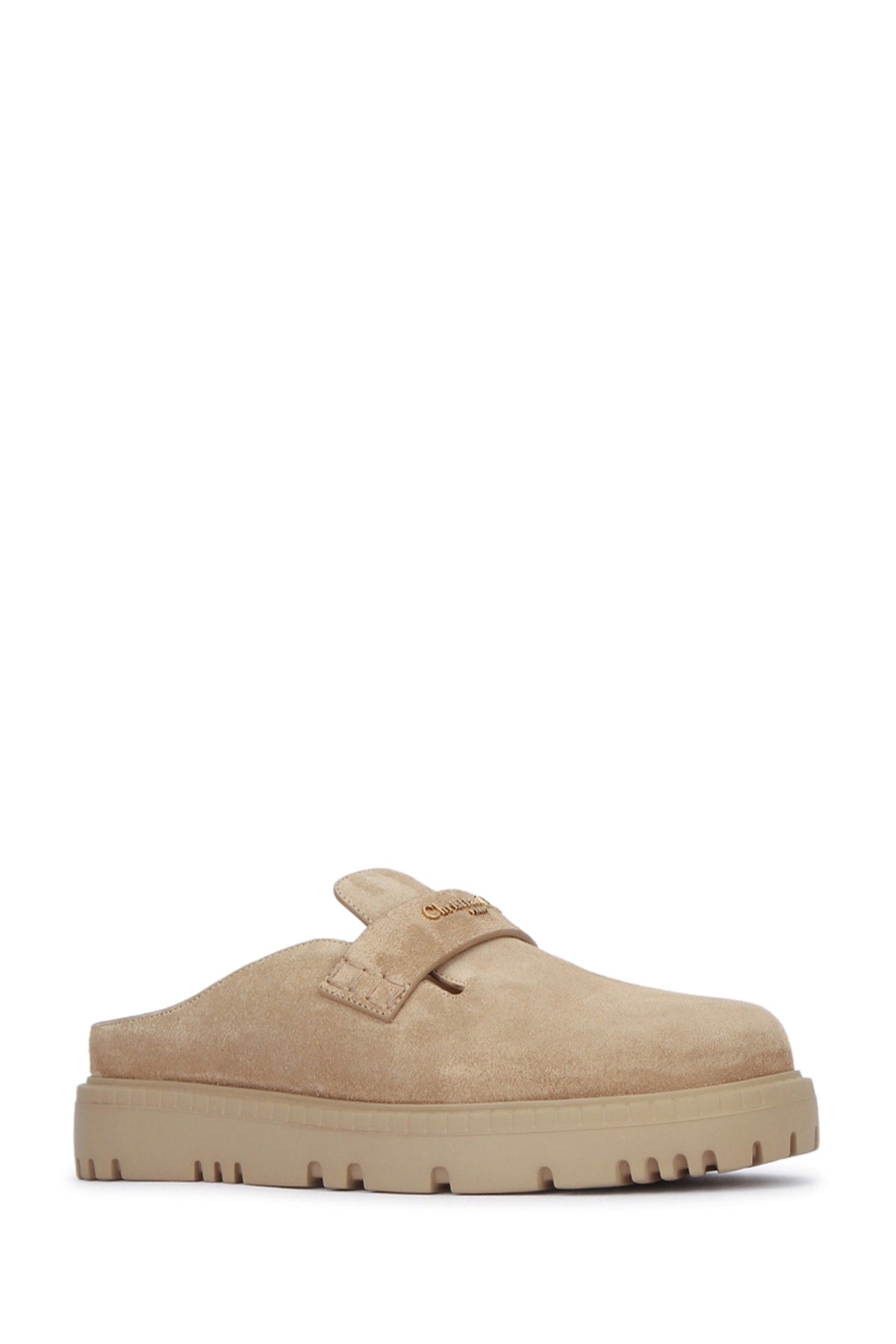CHRISTIAN DIOR SLIDE BEIGE NUOVA SUEDE For Women 100% LEATHER