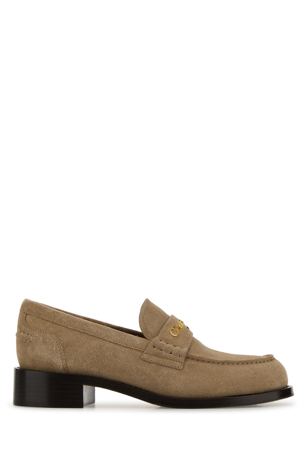 CHRISTIAN DIOR MOCASSINO BEIGE SUEDE FASCIA LOGO For Women 