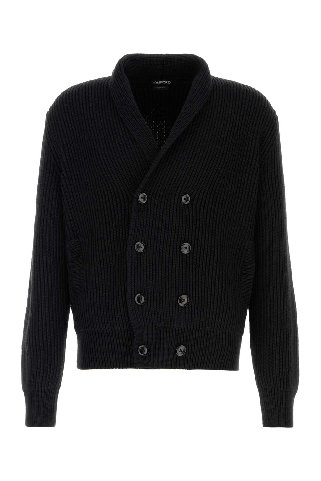 TOM FORD WOOL SILK DB SHAWL COLLAR CARDIGAN For Men Exterior: 70% Wool 30% Silk