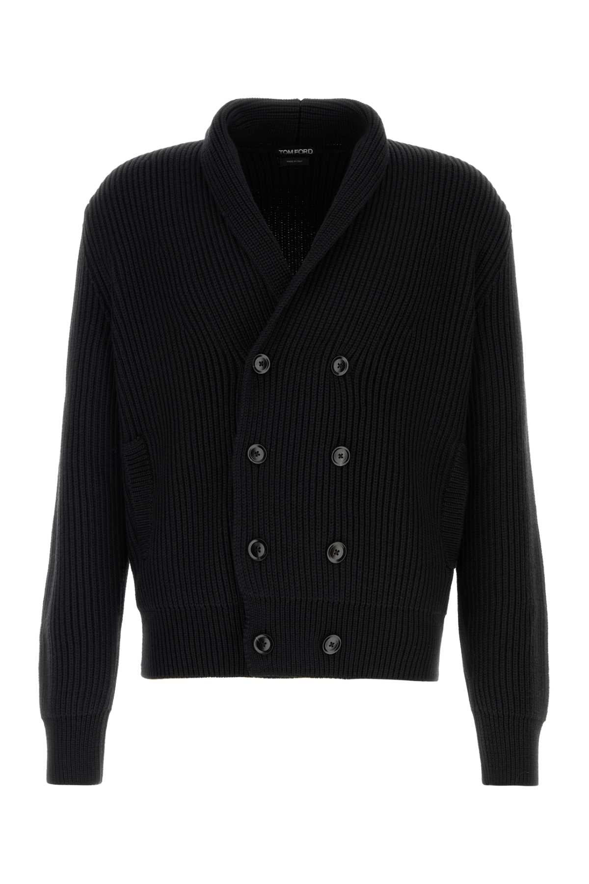 TOM FORD WOOL SILK DB SHAWL COLLAR CARDIGAN