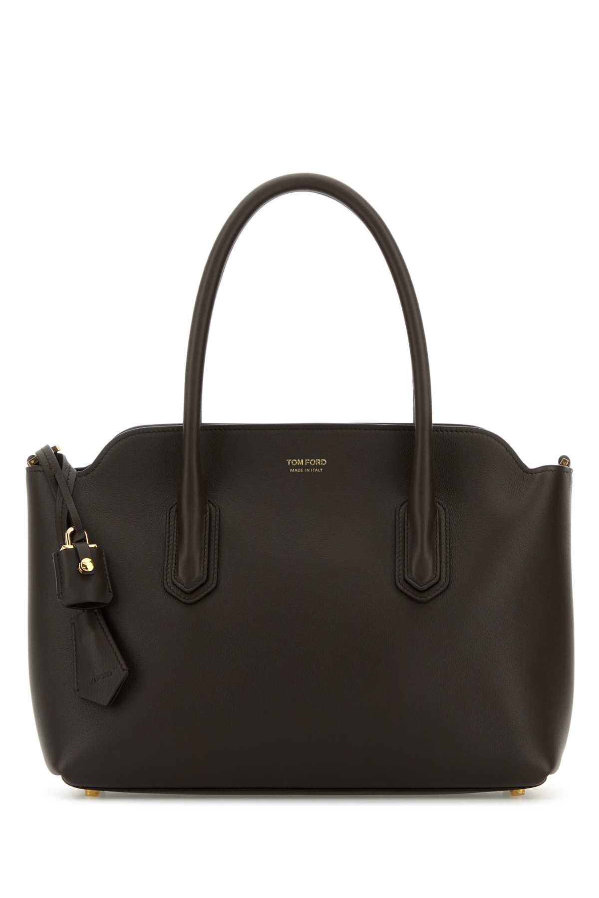 TOM FORD NATURAL GRAIN LEATHER MEDIUM TOP HANDLE For Women Exterior: 100% Calf Lining: 100% Calf Finishing: Golden metal