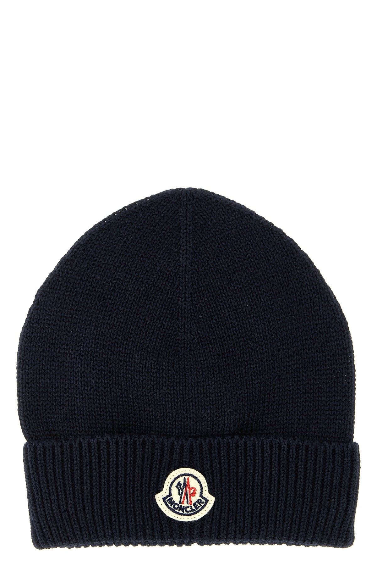 MONCLER ENFANT Logo patch beanie For Unisex baby 100% cotton