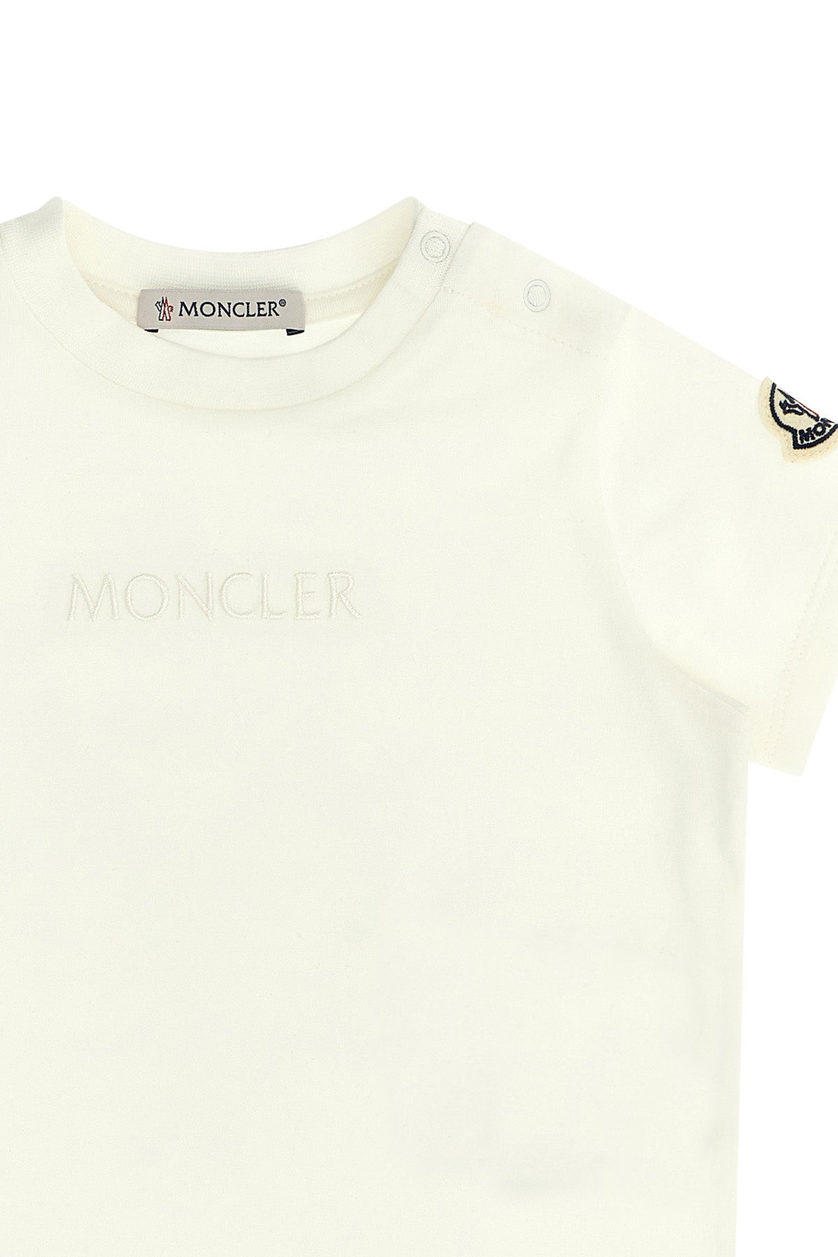 MONCLER ENFANT Logo embroidery t-shirt For Baby girl 92% cotton, 8% elastane