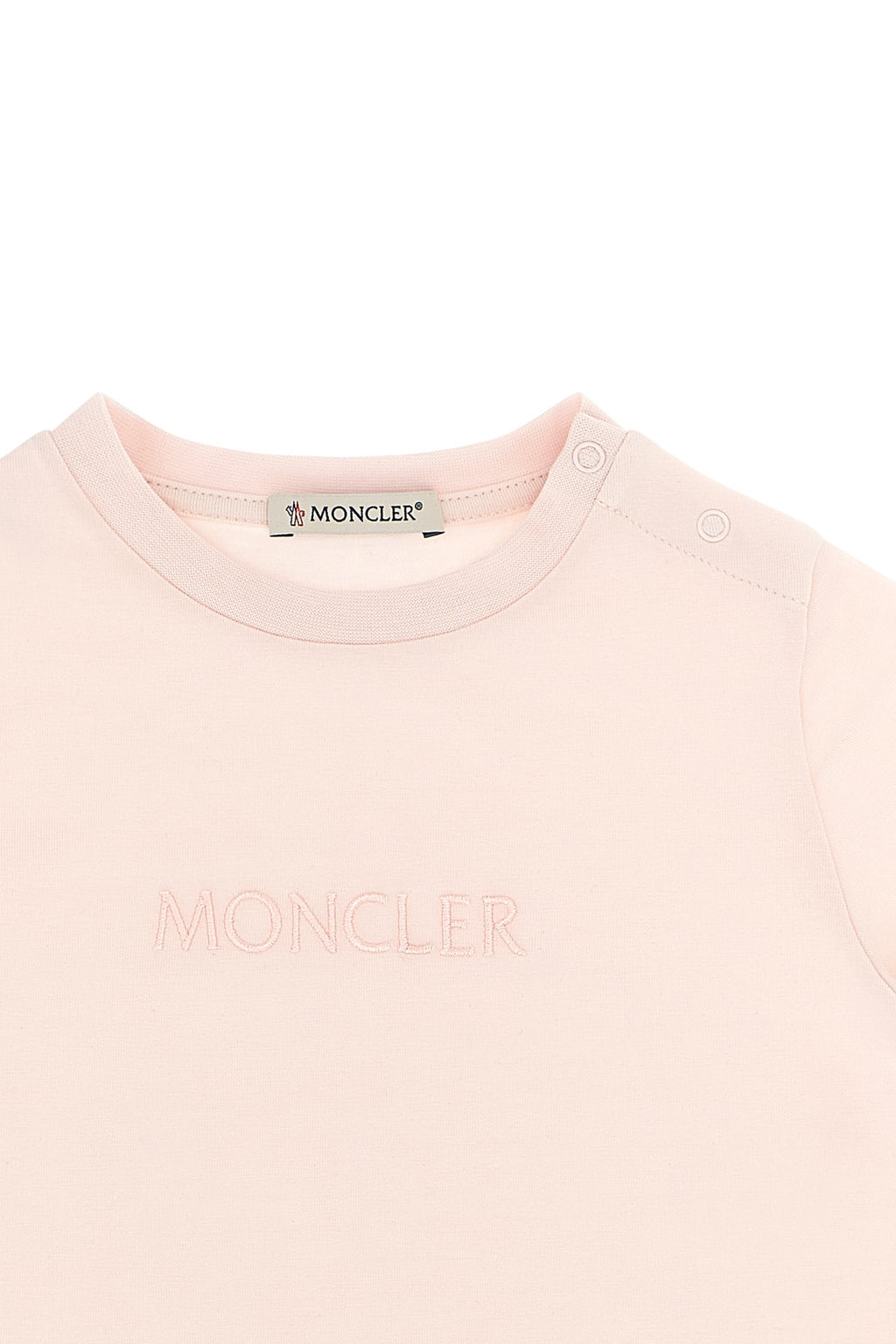 MONCLER ENFANT Logo embroidery t-shirt For Baby girl 92% cotton, 8% elastane