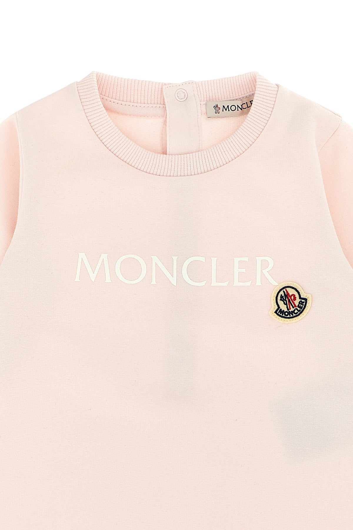 MONCLER ENFANT Logo jumpsuit For Baby girl 95% cotton, 5% elastane