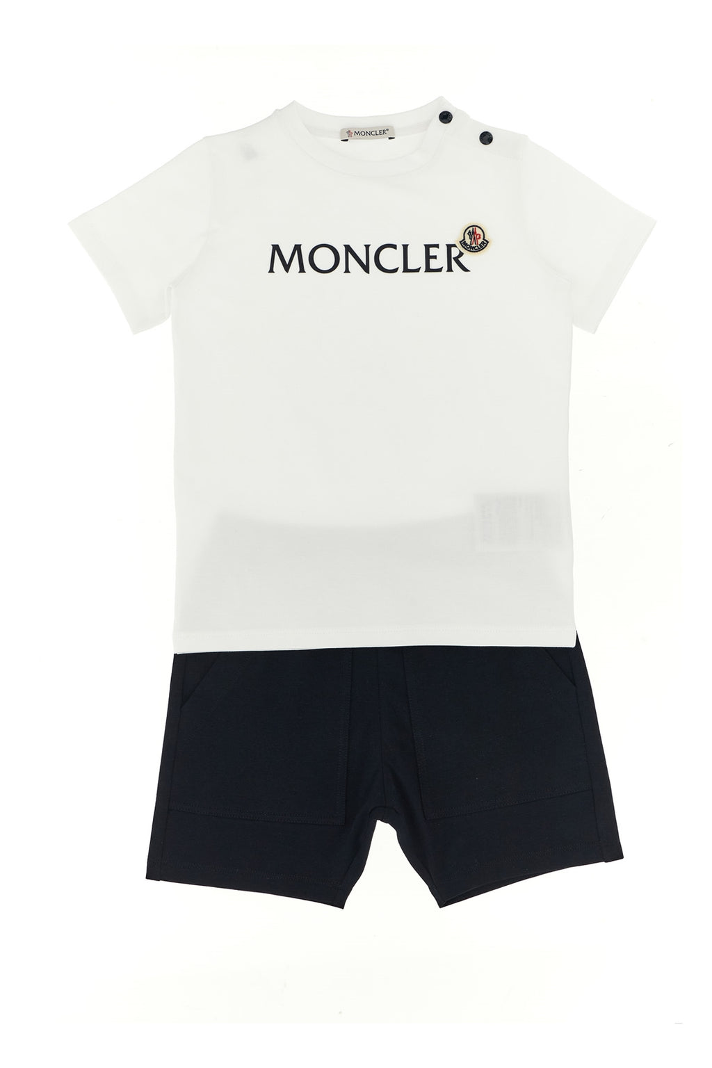 MONCLER ENFANT T-shirt + logo bermuda suits For Baby boy 92% cotton, 8% elastane