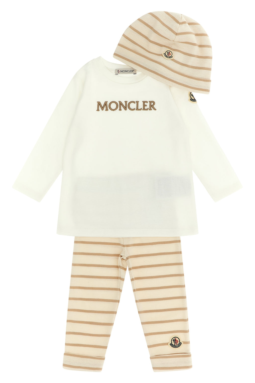 MONCLER ENFANT Baby set t-shirt + leggings + cap For Unisex baby 100% cotton