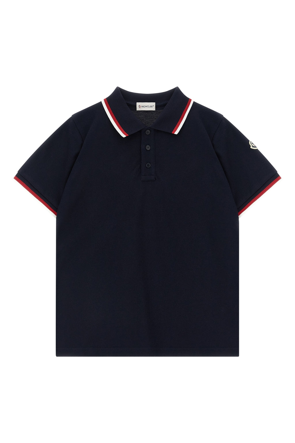 MONCLER ENFANT Tricolor polo shirt For Baby boy 100% cotton