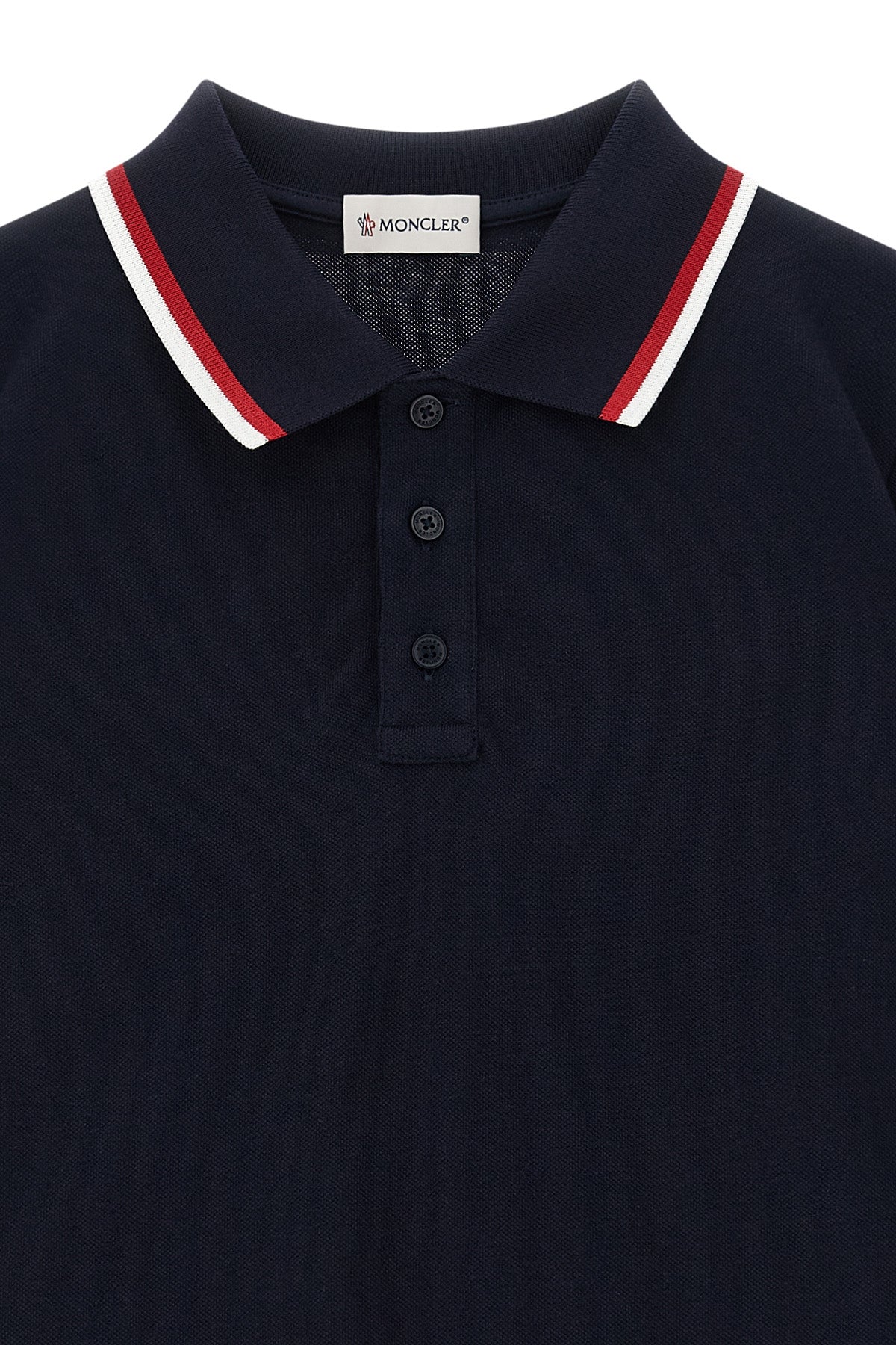 MONCLER ENFANT Tricolor polo shirt For Baby boy 100% cotton