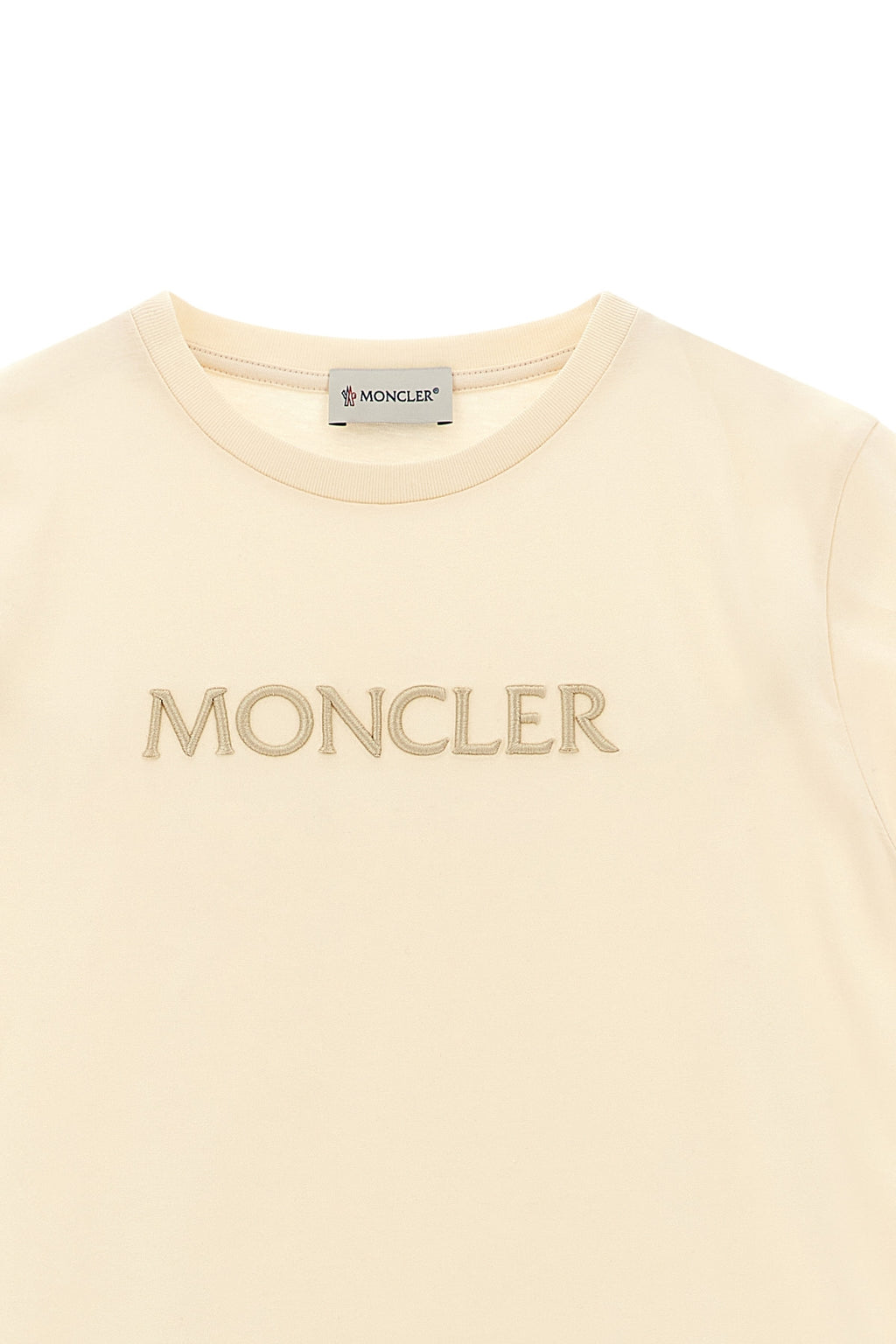 MONCLER ENFANT Logo embroidery t-shirt For Baby girl 100% cotton