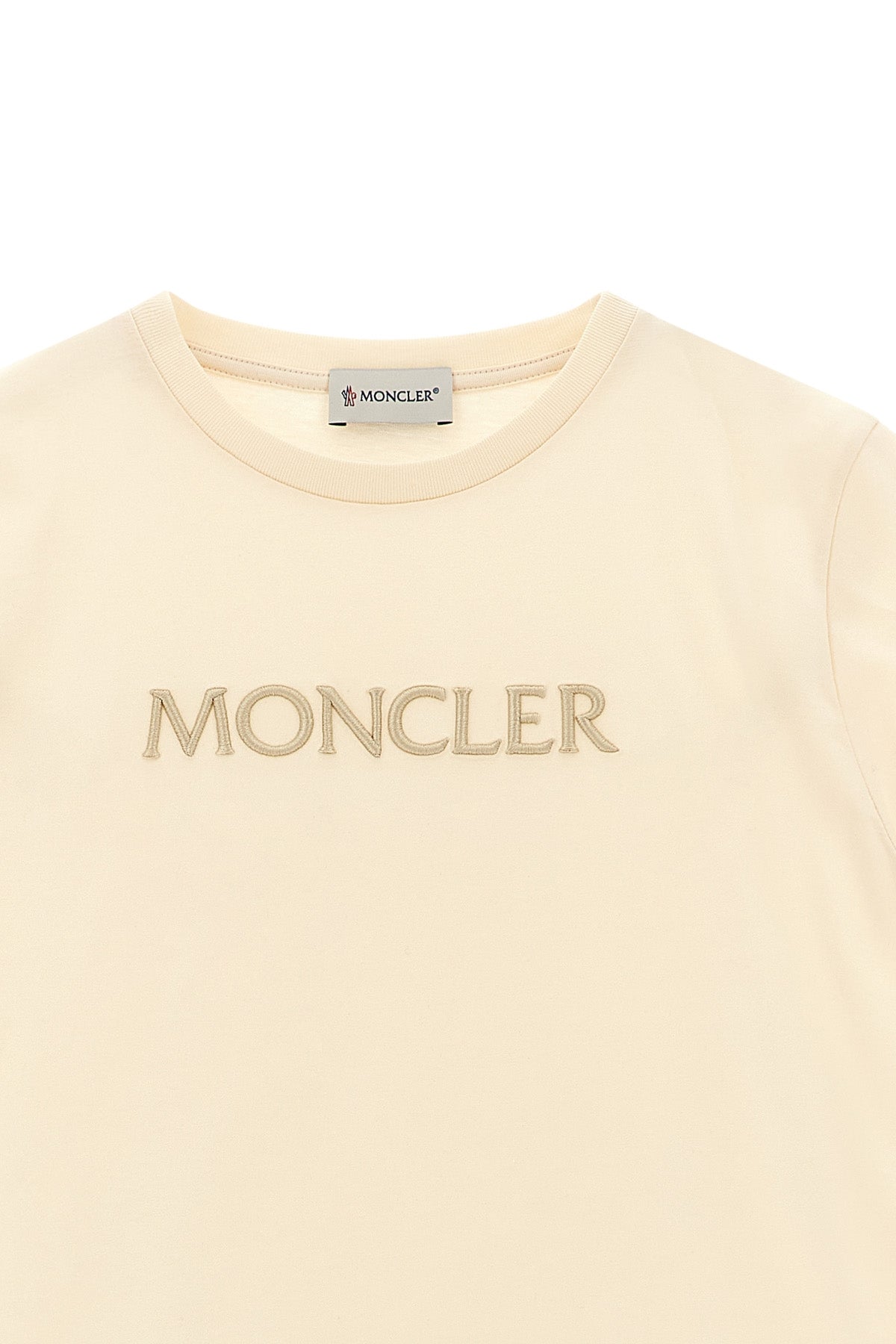 MONCLER ENFANT Logo embroidery t-shirt For Baby girl 100% cotton