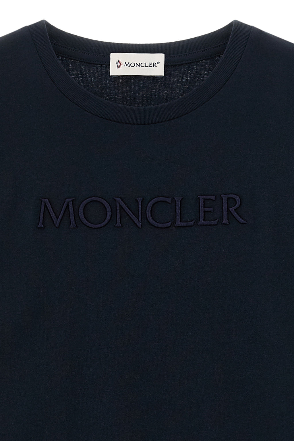 MONCLER ENFANT Logo embroidery t-shirt For Baby girl 100% cotton