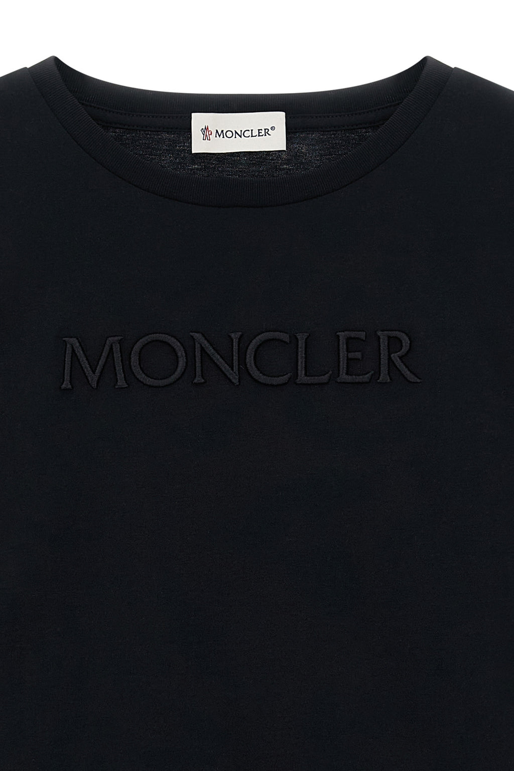 MONCLER ENFANT Logo embroidery t-shirt For Baby girl 100% cotton