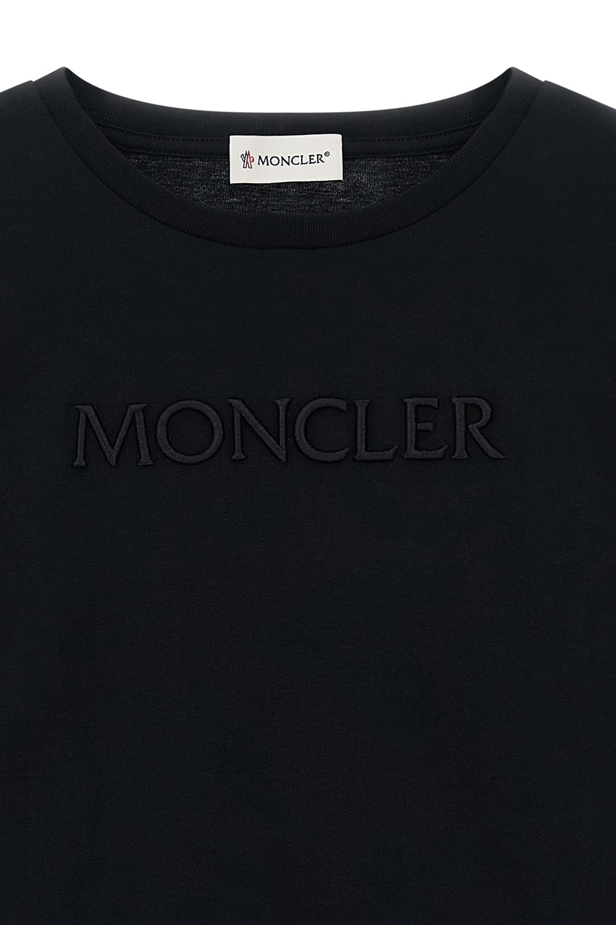 MONCLER ENFANT Logo embroidery t-shirt For Baby girl 100% cotton