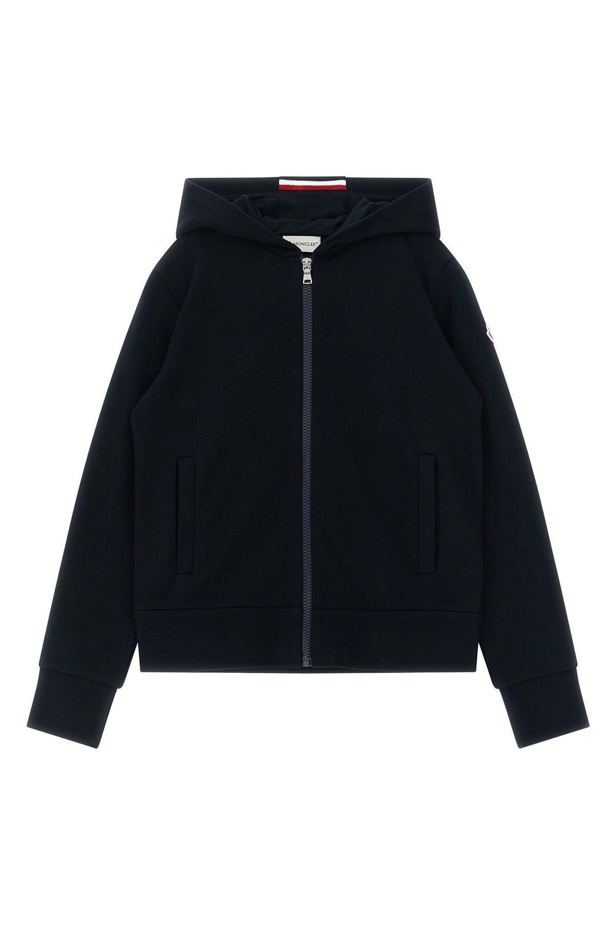 MONCLER ENFANT Logo patch hoodie For Baby boy 95% cotton, 5% elastane
