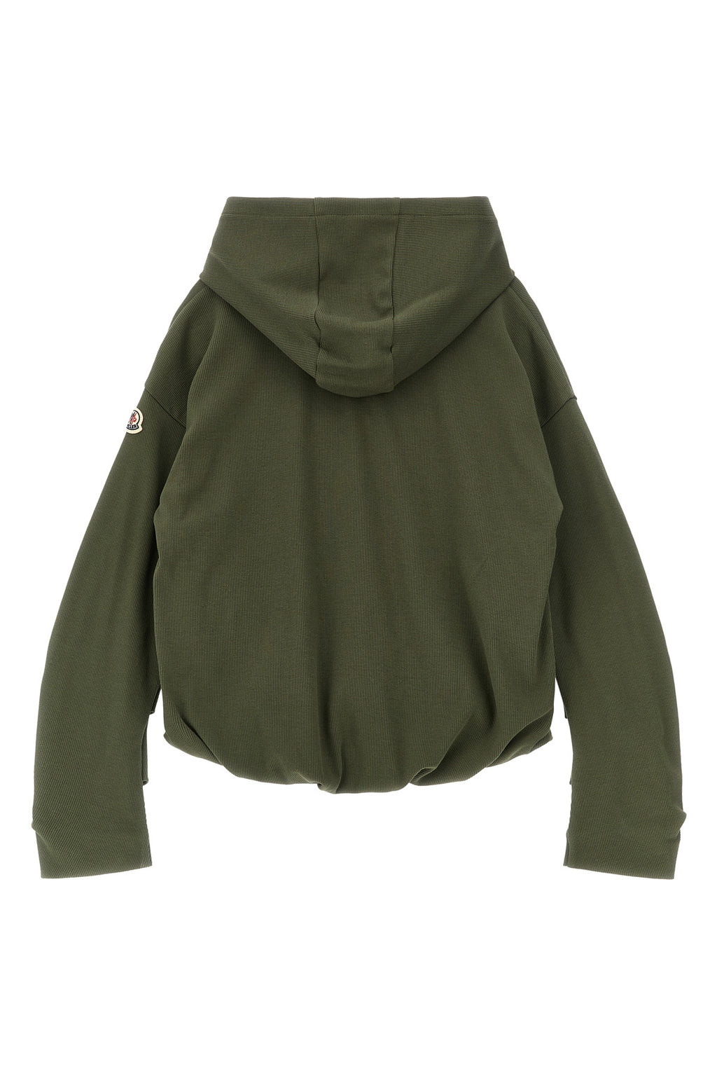 MONCLER ENFANT Ribbed hoodie For Baby girl 98% cotton, 2% elastane