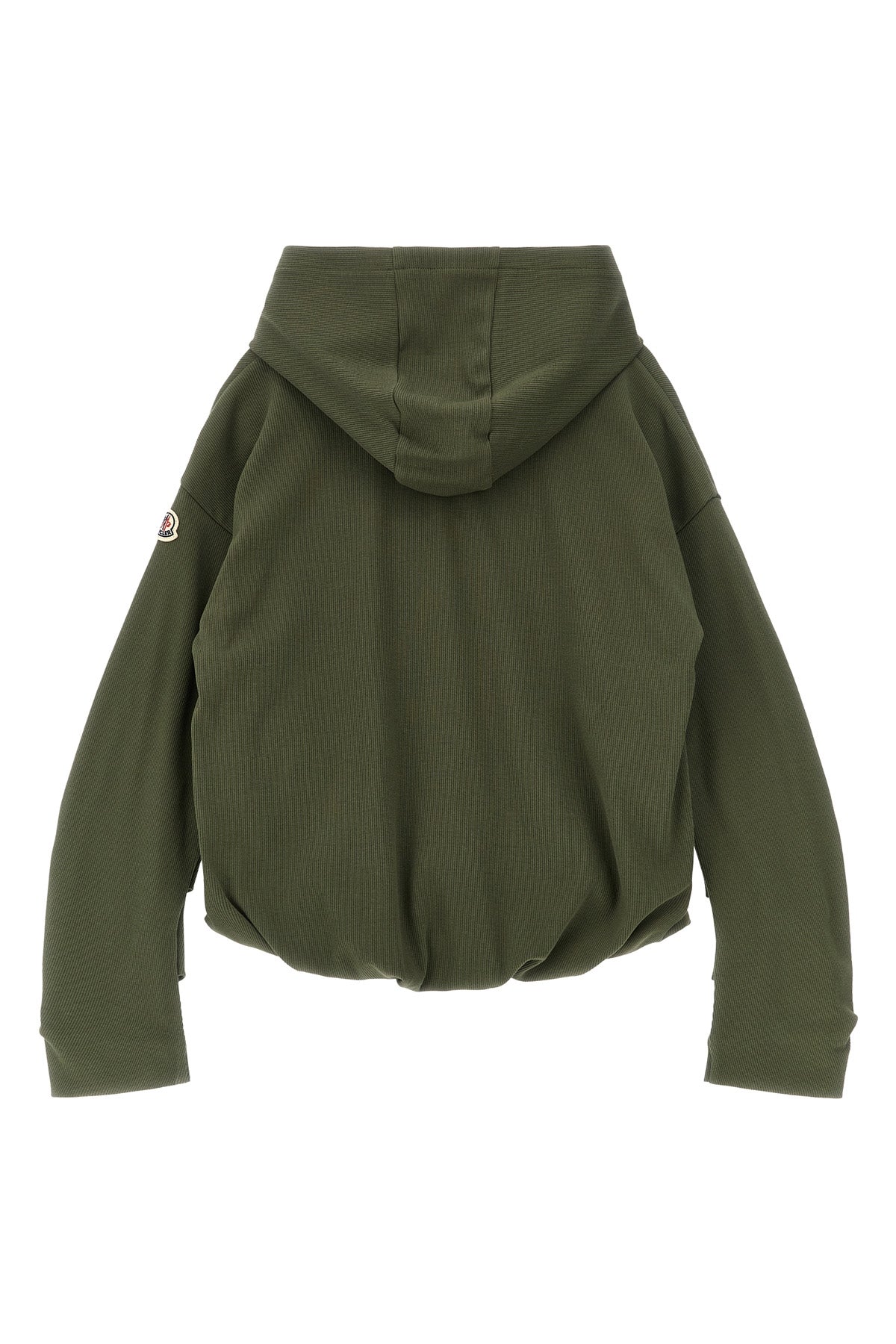 MONCLER ENFANT Ribbed hoodie For Baby girl 98% cotton, 2% elastane