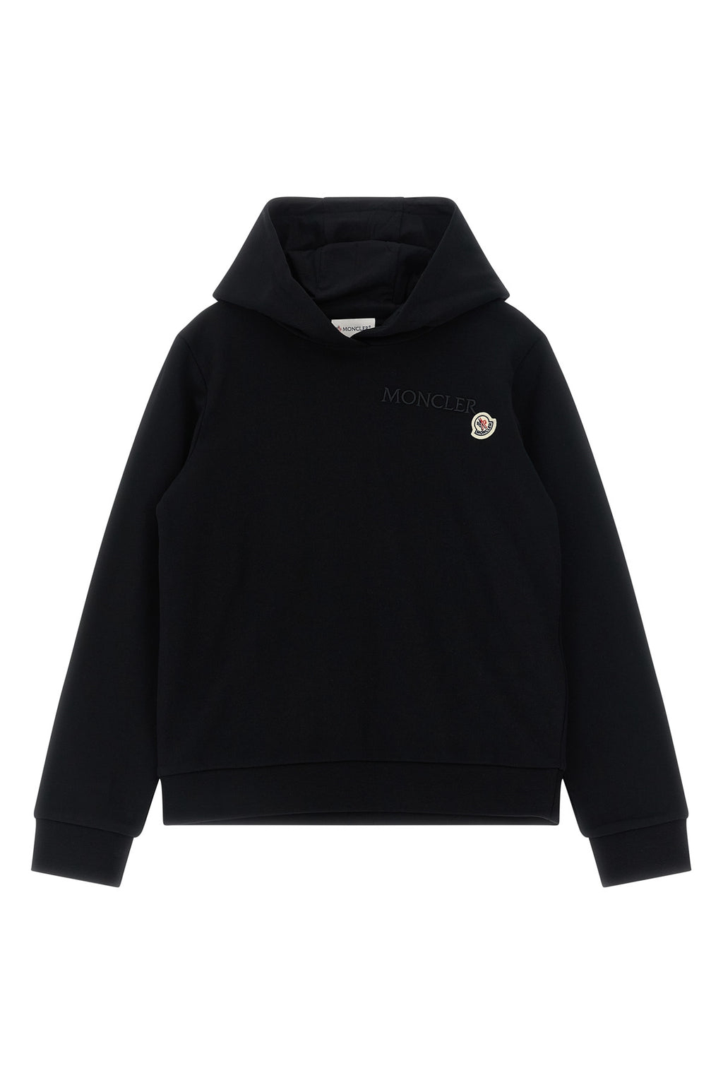 MONCLER ENFANT Logo embroidery hoodie For Baby girl 100% cotton