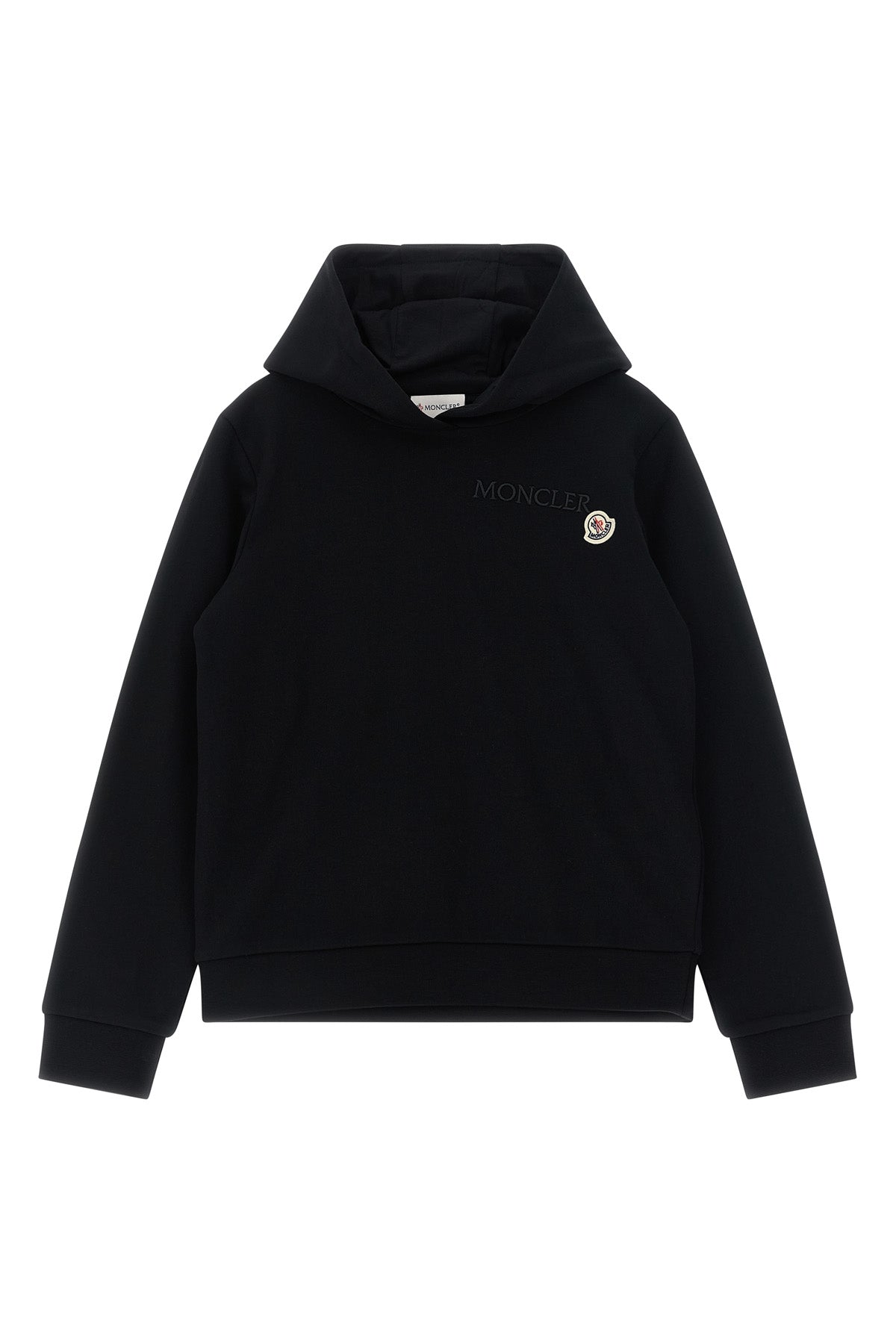 MONCLER ENFANT Logo embroidery hoodie For Baby girl 100% cotton