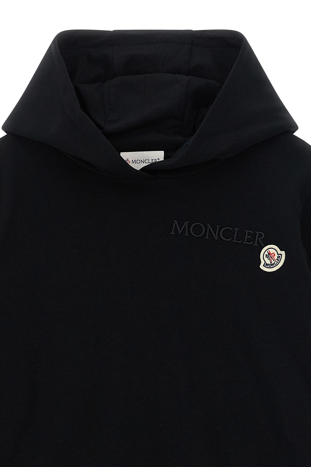 MONCLER ENFANT Logo embroidery hoodie For Baby girl 100% cotton