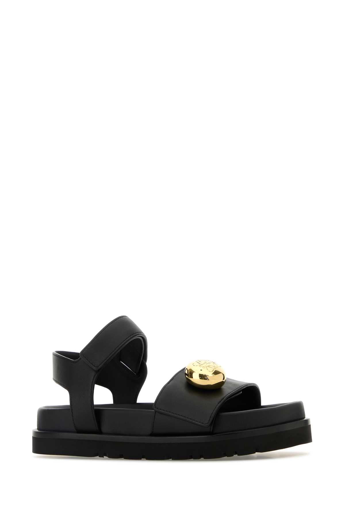 LOEWE PEBBLE FUSSBETT SANDAL For Women Exterior: 100% Calf Interior: 100% Leather Sole: Rubber