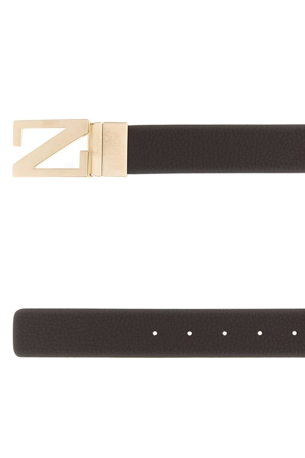 ZEGNA ZLOGO35MMBROWN For Men Exterior: 100% Leather Finishing: Platinum