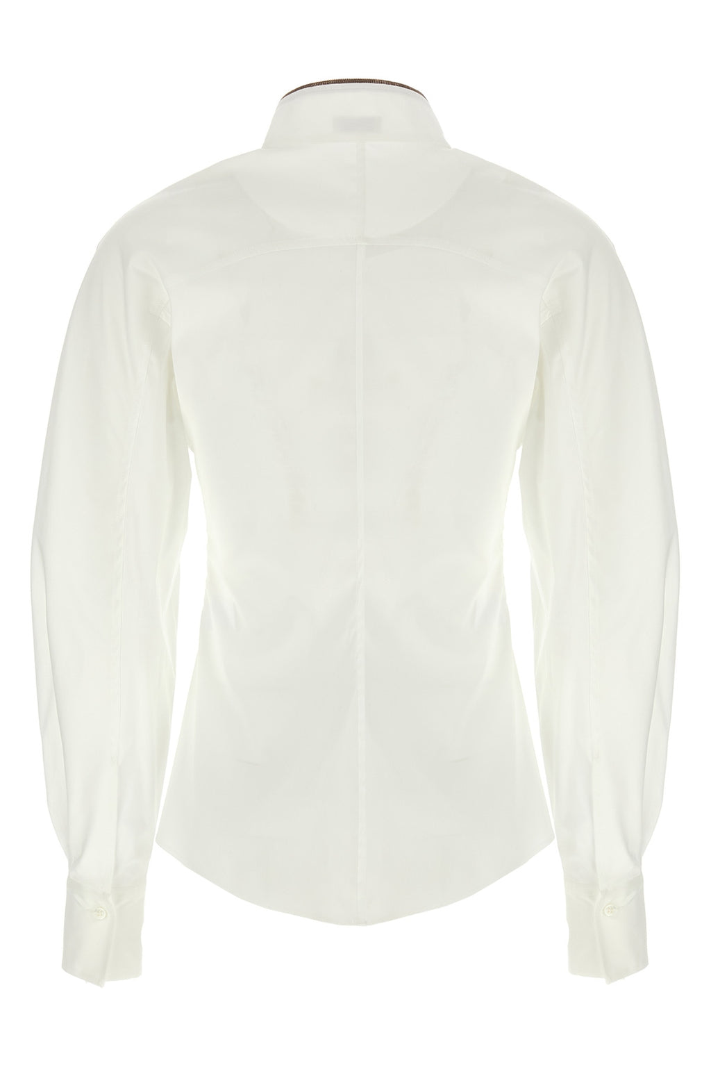 BRUNELLO CUCINELLI 'Shiny Collar Detail' shirt For Women 72% cotton 23% polyamide 5% elastane