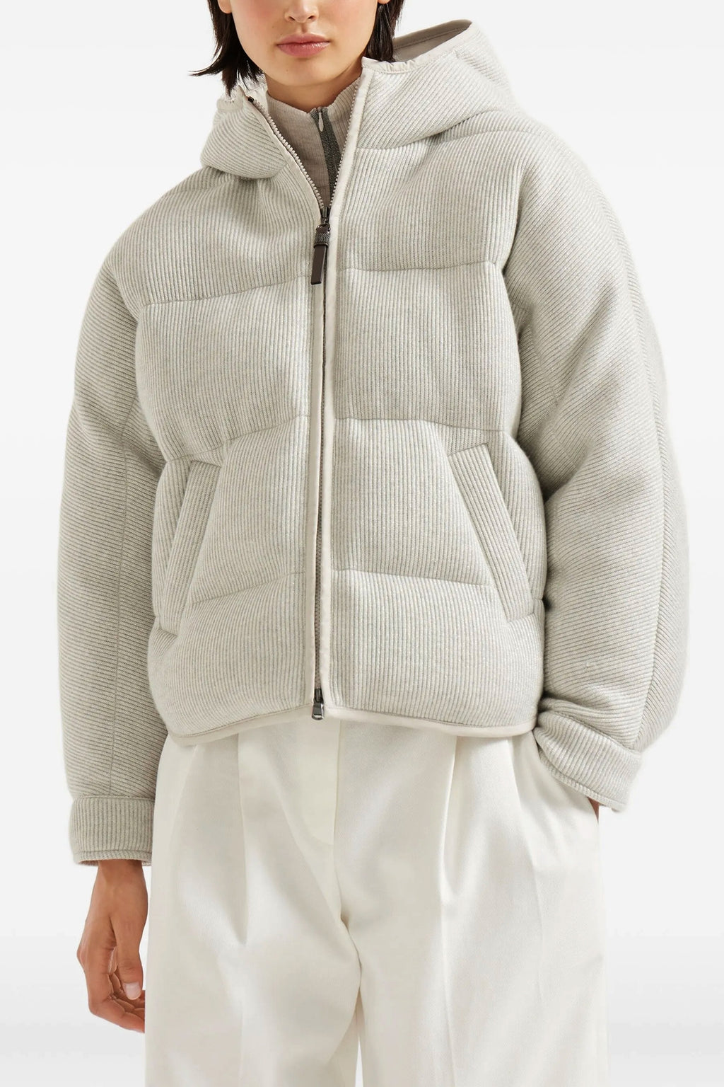 BRUNELLO CUCINELLI Lame wool down jacket