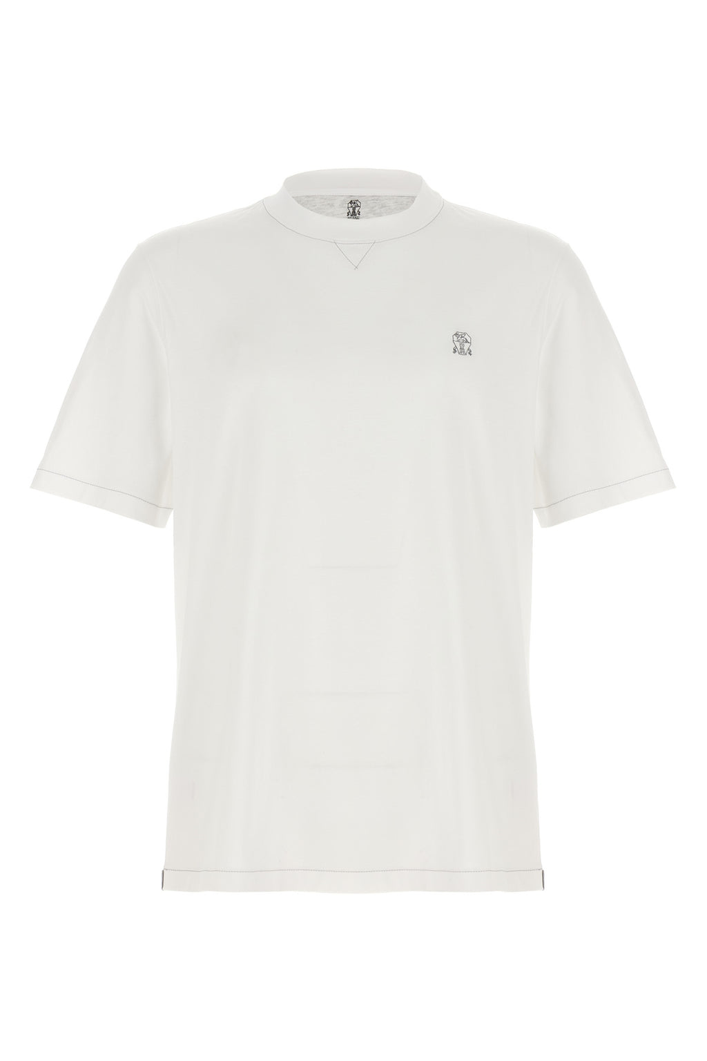 BRUNELLO CUCINELLI Logo embroidery t-shirt
