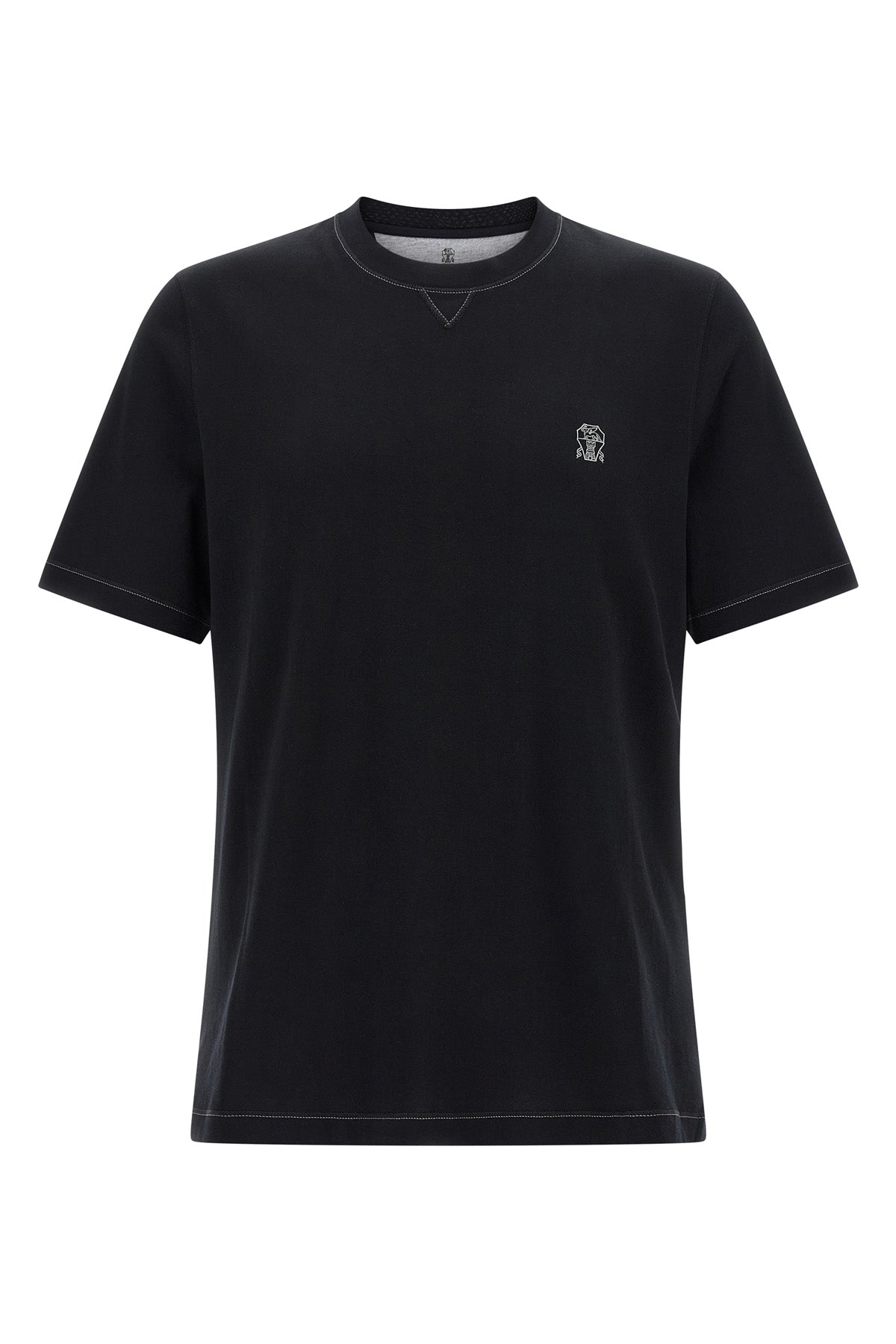 BRUNELLO CUCINELLI Logo embroidery t-shirt