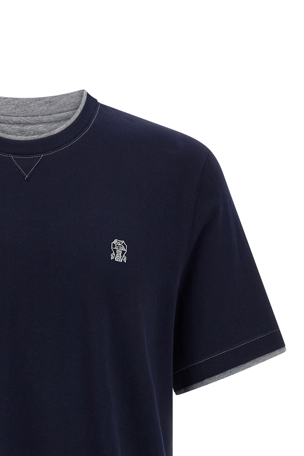 BRUNELLO CUCINELLI Double layer t-shirt