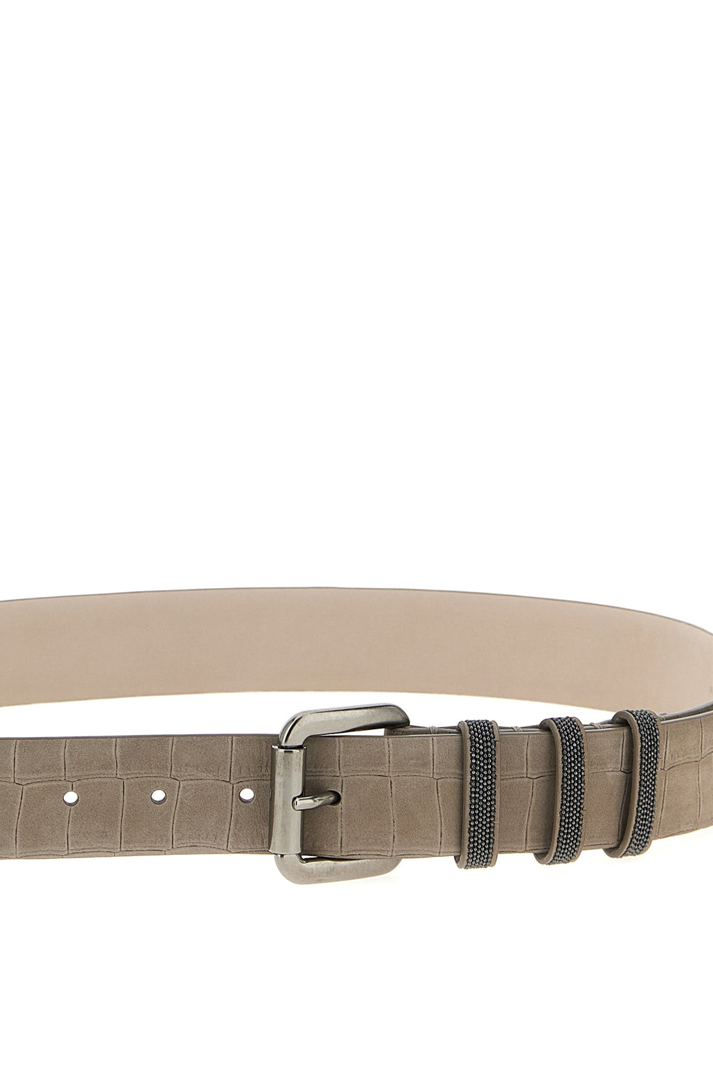 BRUNELLO CUCINELLI 'Shiny Loops' belt For Women 100% calfskin leather (Bos Taurus)