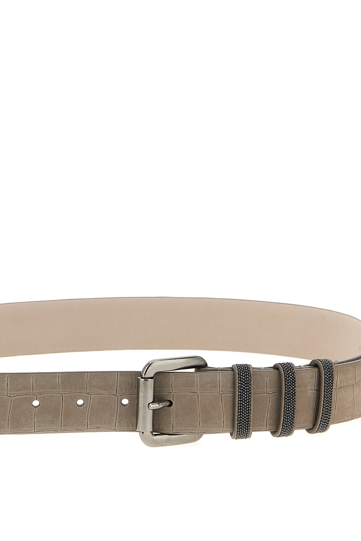 BRUNELLO CUCINELLI 'Shiny Loops' belt For Women 100% calfskin leather (Bos Taurus)