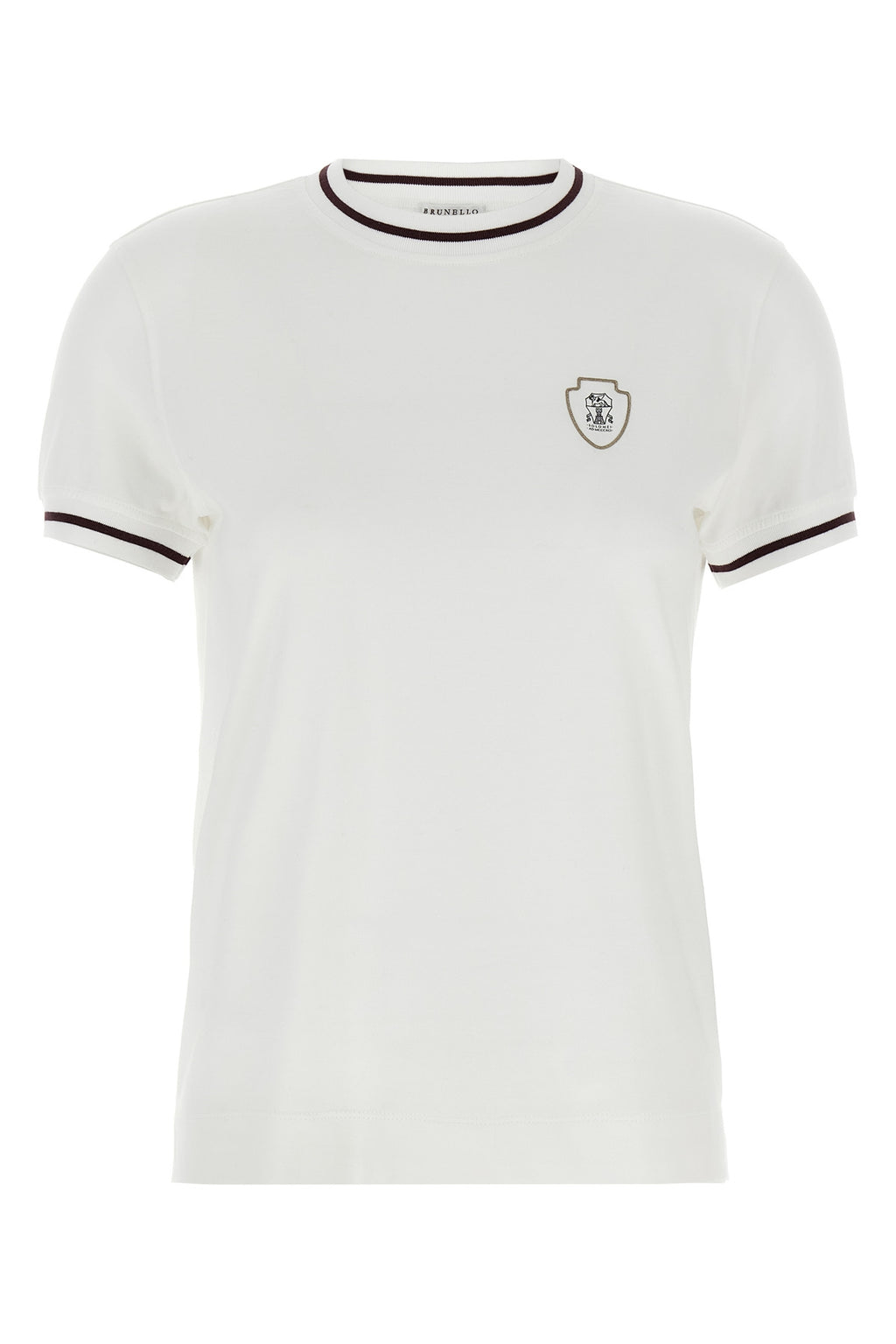 BRUNELLO CUCINELLI Logo patch t-shirt For Women 100% cotton
