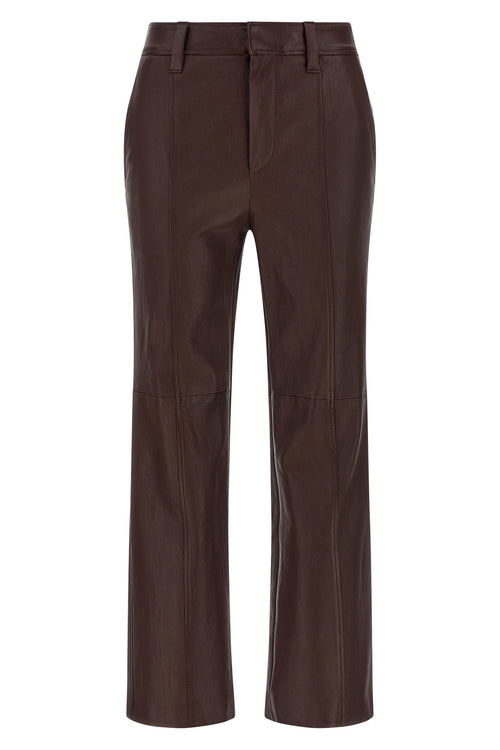 BRUNELLO CUCINELLI 'Square Cigarette' pants For Women 100% lamb leather (Ovis Aries)
