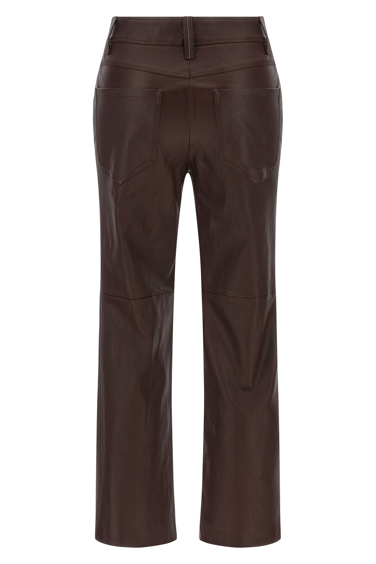 BRUNELLO CUCINELLI 'Square Cigarette' pants For Women 100% lamb leather (Ovis Aries)