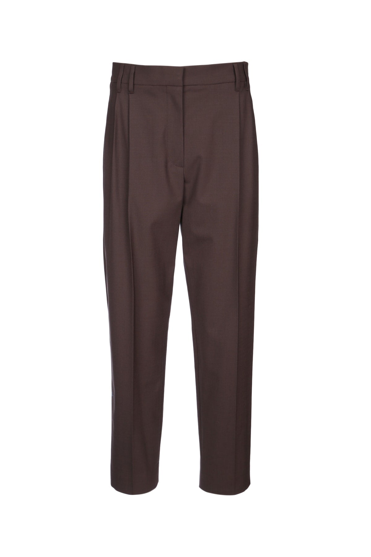 BRUNELLO CUCINELLI TROPICAL WOOL SLOUCHY PLEAT PANT For Women TROPICAL WOOL SLOUCHY PLEAT PANT
