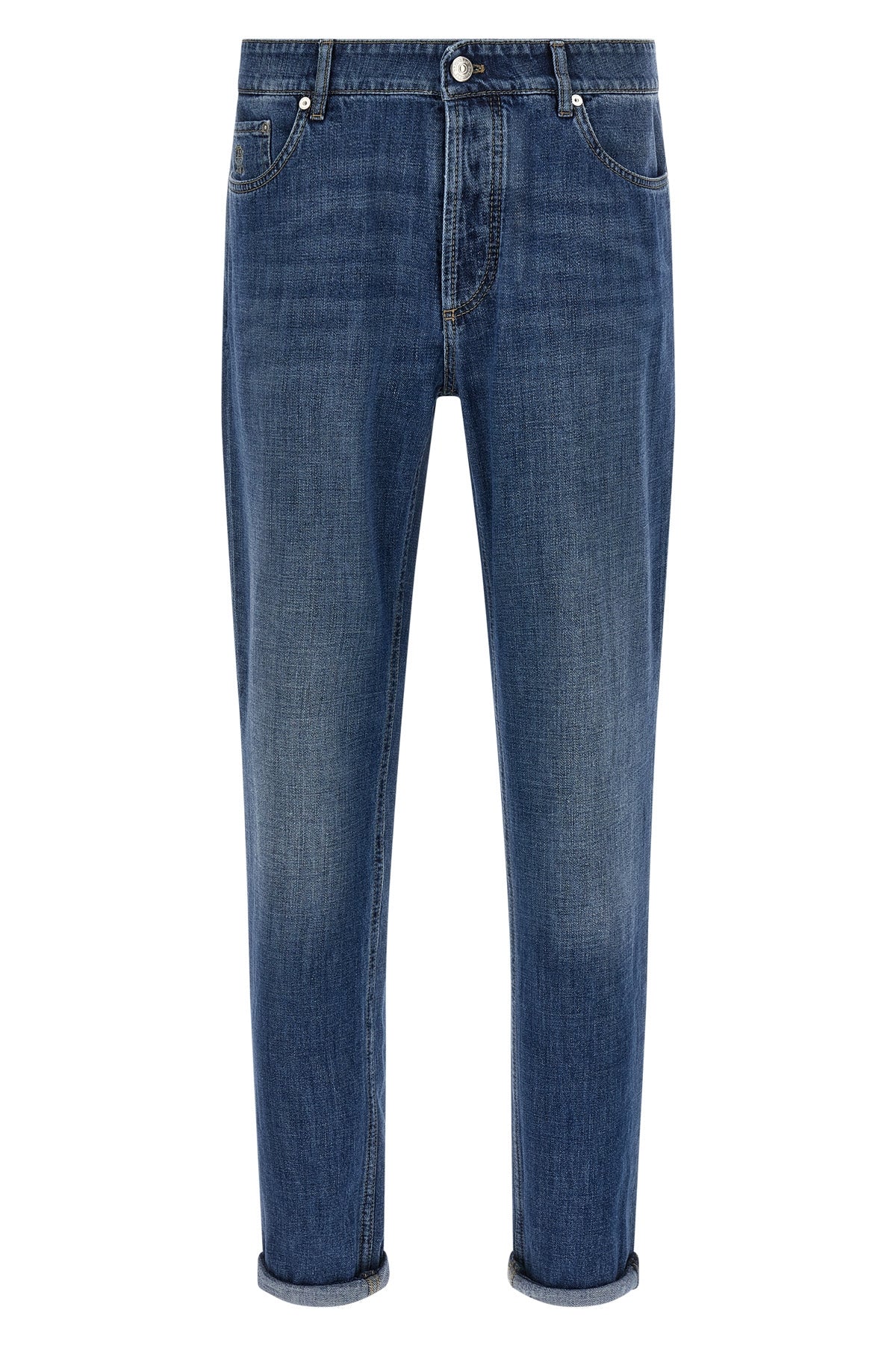 BRUNELLO CUCINELLI Logo embroidery jeans