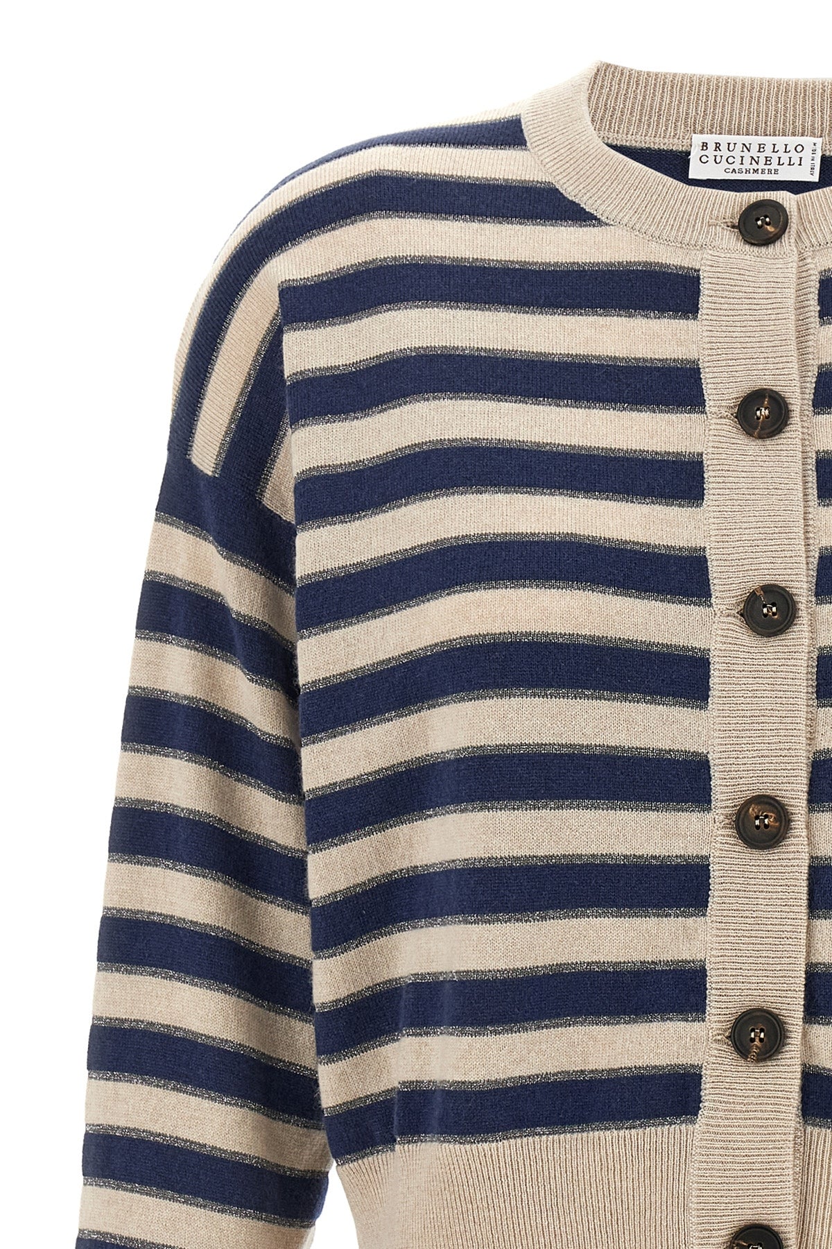 BRUNELLO CUCINELLI 'Sparkling Stripes' cardigan For Women 100% cashmere
