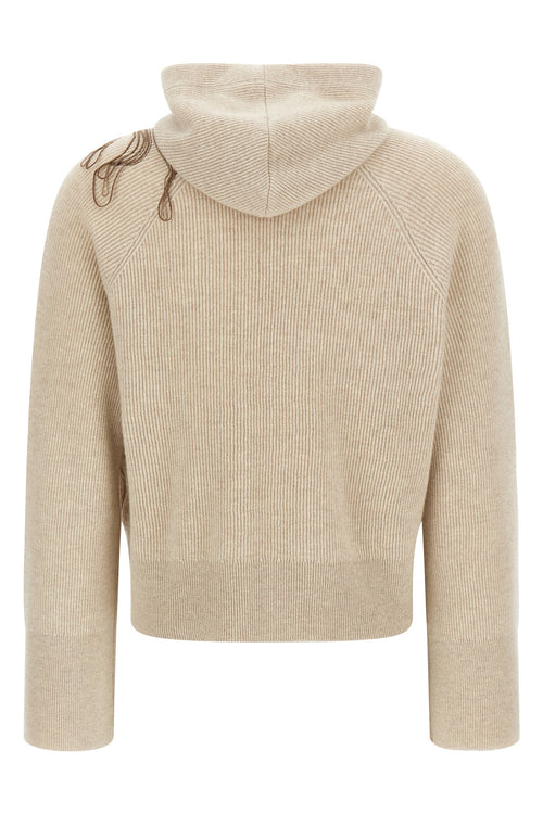 BRUNELLO CUCINELLI 'Shiny Flower Embroidery' sweater For Women 100% cashmere