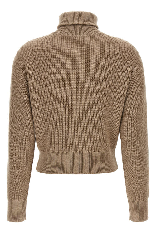 BRUNELLO CUCINELLI 'Shiny Flap Detail' cropped cardigan For Women 100% cashmere