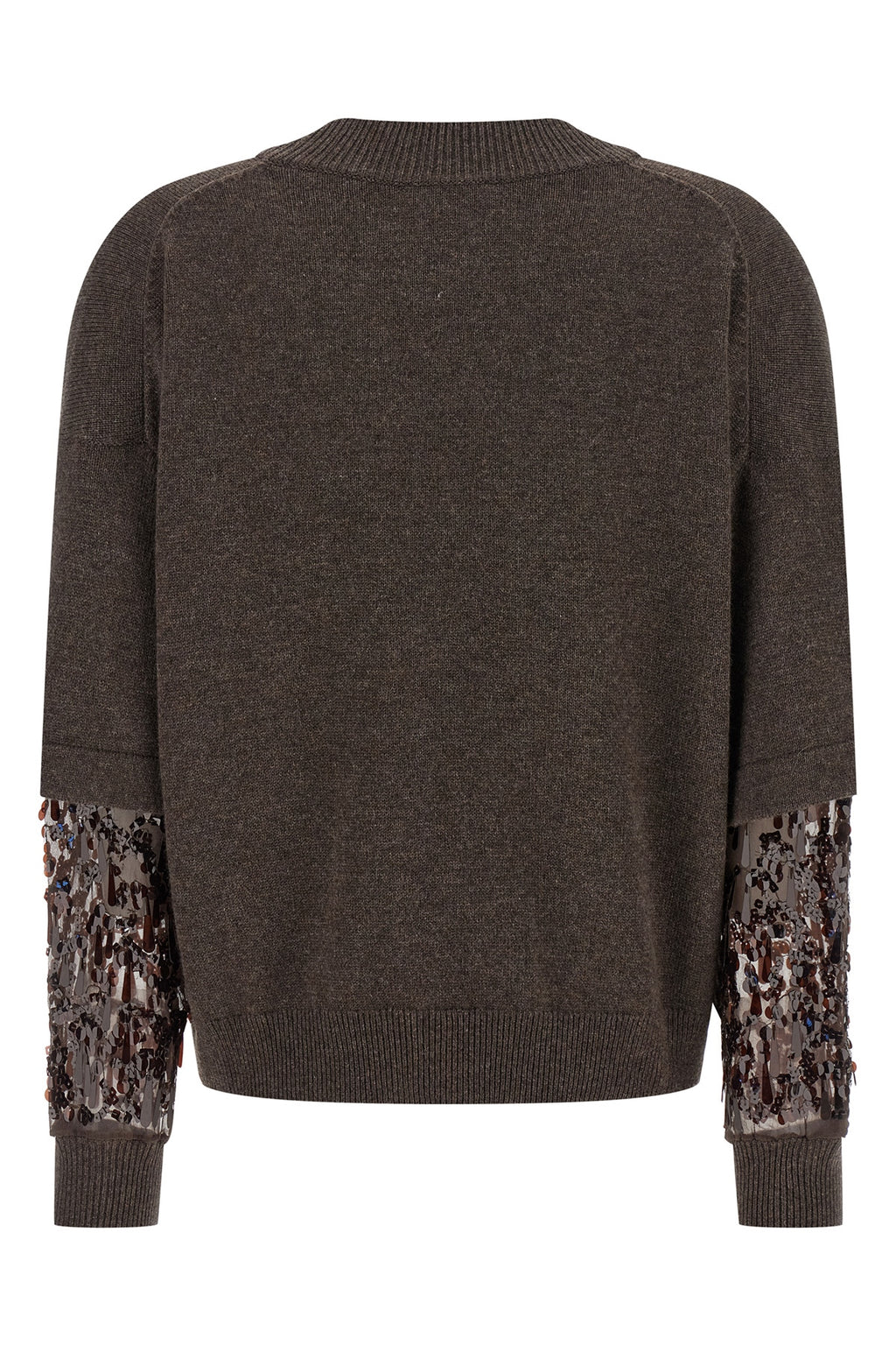BRUNELLO CUCINELLI Sequin sleeve sweater For Women 100% cashmere