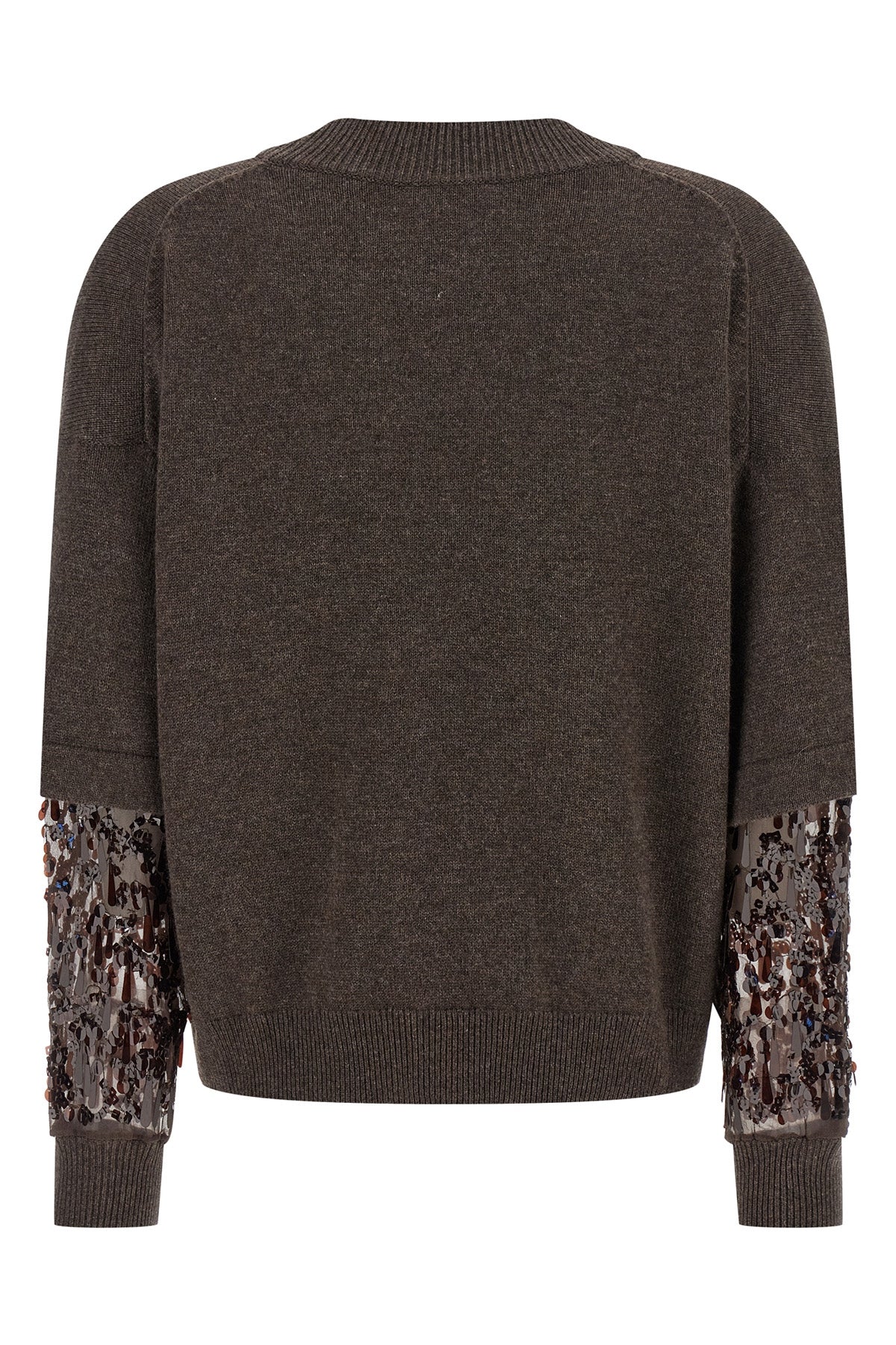 BRUNELLO CUCINELLI Sequin sleeve sweater For Women 100% cashmere