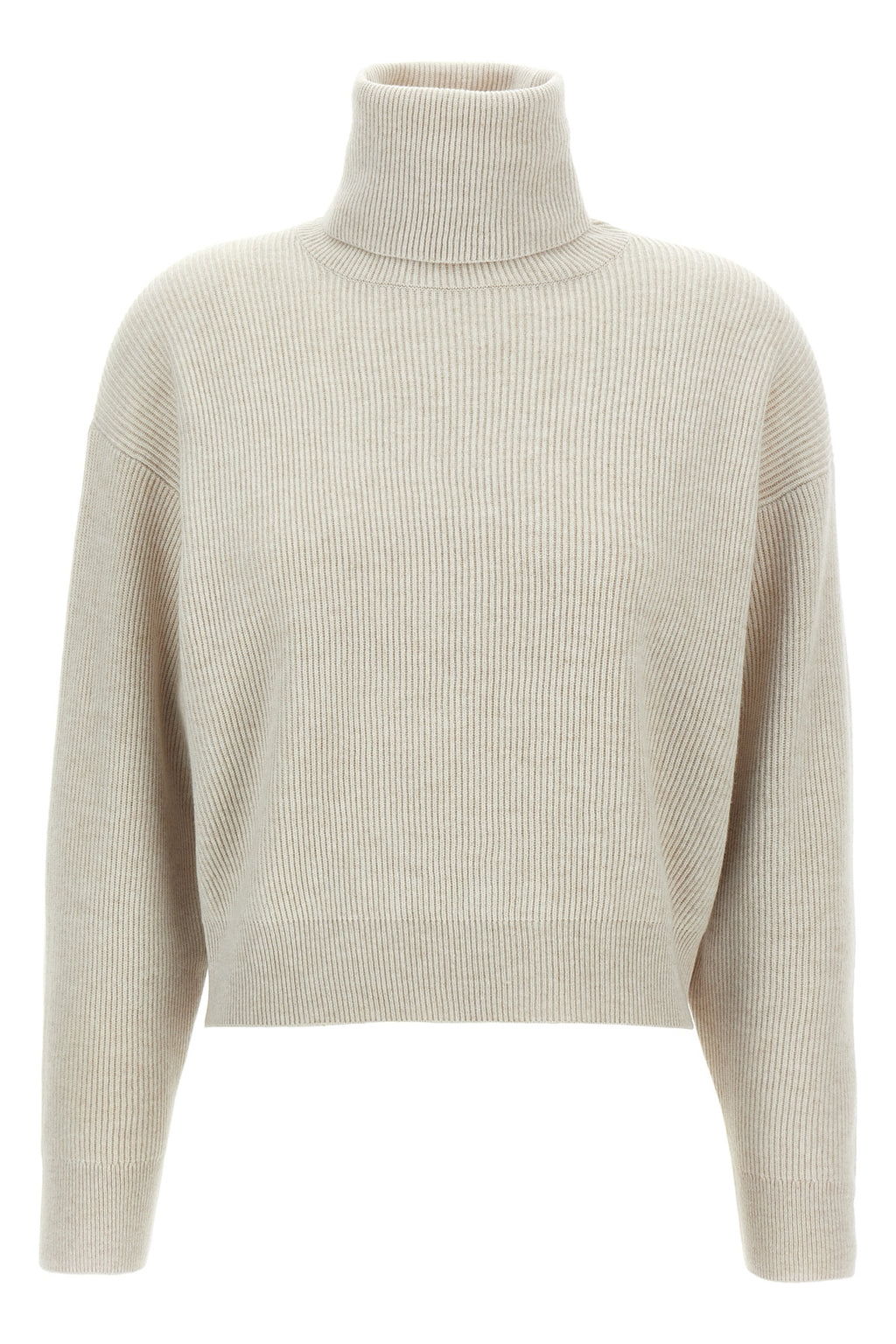 BRUNELLO CUCINELLI Ribbed turtleneck sweater For Women 60% wv, 30% ws, 10% se